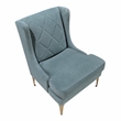 Pemberly Row Contemporary Chenille Accent Chair in Blue Finish