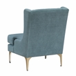 Pemberly Row Contemporary Chenille Accent Chair in Blue Finish