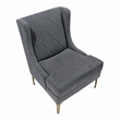 Pemberly Row Contemporary Chenille Accent Chair in Dark Gray