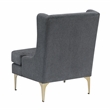 Pemberly Row Contemporary Chenille Accent Chair in Dark Gray