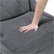 Pemberly Row Contemporary Chenille Accent Chair in Dark Gray