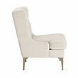 Pemberly Row Contemporary Chenille Accent Chair in Taupe Finish