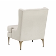 Pemberly Row Contemporary Chenille Accent Chair in Taupe Finish