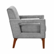 Pemberly Row Mid-Century Chenille Fabric Chair in Gray Finish