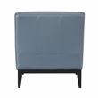 Pemberly Row Contemporary Leather Accent Chair in Blue Finish