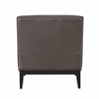 Pemberly Row Contemporary Leather Accent Chair in Dark Brown