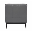 Pemberly Row Contemporary Leather Accent Chair in Dark Gray Finish