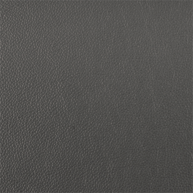Pemberly Row Contemporary Leather Accent Chair in Dark Gray Finish
