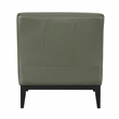 Pemberly Row Contemporary Leather Accent Chair in Green Finish