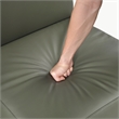 Pemberly Row Contemporary Leather Accent Chair in Green Finish