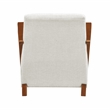 Pemberly Row Mid-Century Chenille Accent Chair in Beige Finish