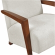 Pemberly Row Mid-Century Chenille Accent Chair in Beige Finish