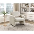 Pemberly Row Contemporary Boucle Accent Chair in Beige Finish