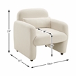 Pemberly Row Contemporary Boucle Accent Chair in Beige Finish