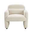 Pemberly Row Contemporary Boucle Accent Chair in Beige Finish