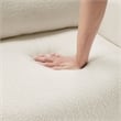 Pemberly Row Contemporary Boucle Accent Chair in Beige Finish