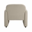 Pemberly Row Contemporary Boucle Accent Chair in Taupe Finish