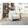 Pemberly Row Contemporary Boucle Accent Chair in Beige Finish