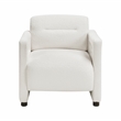 Pemberly Row Contemporary Boucle Accent Chair in Beige Finish