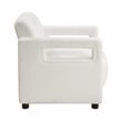 Pemberly Row Contemporary Boucle Accent Chair in Beige Finish