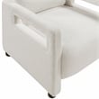 Pemberly Row Contemporary Boucle Accent Chair in Beige Finish