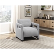 Pemberly Row Contemporary Boucle Accent Chair in Gray Finish