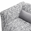 Pemberly Row Contemporary Jacquard Swivel Chair in Gray Finish