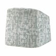 Pemberly Row Traditional Jacquard Swivel Chair in Green Finish