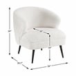 Pemberly Row Contemporary Boucle Accent Chair in Beige Finish