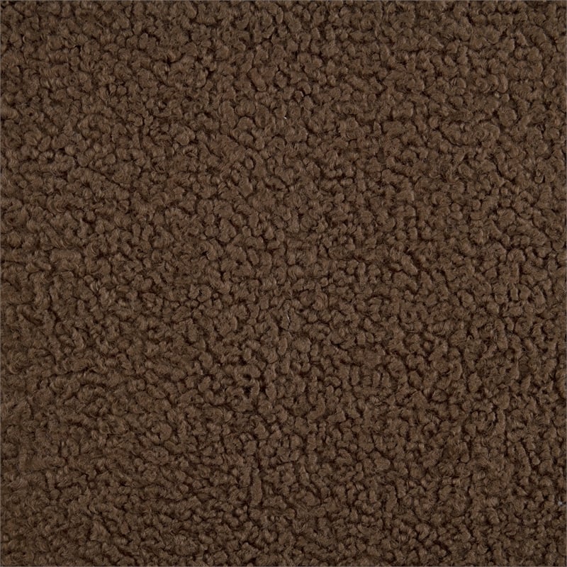 Pemberly Row Contemporary Boucle Accent Chair in Brown Finish