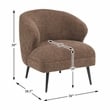 Pemberly Row Contemporary Boucle Accent Chair in Brown Finish