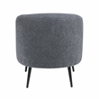 Pemberly Row Contemporary Boucle Accent Chair in Dark Gray Finish