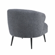 Pemberly Row Contemporary Boucle Accent Chair in Dark Gray Finish