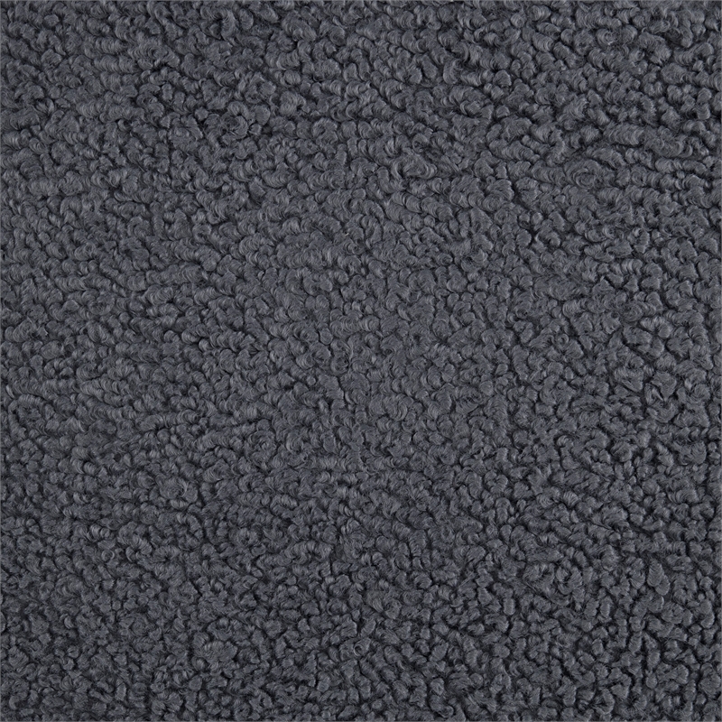 Pemberly Row Contemporary Boucle Accent Chair in Dark Gray Finish