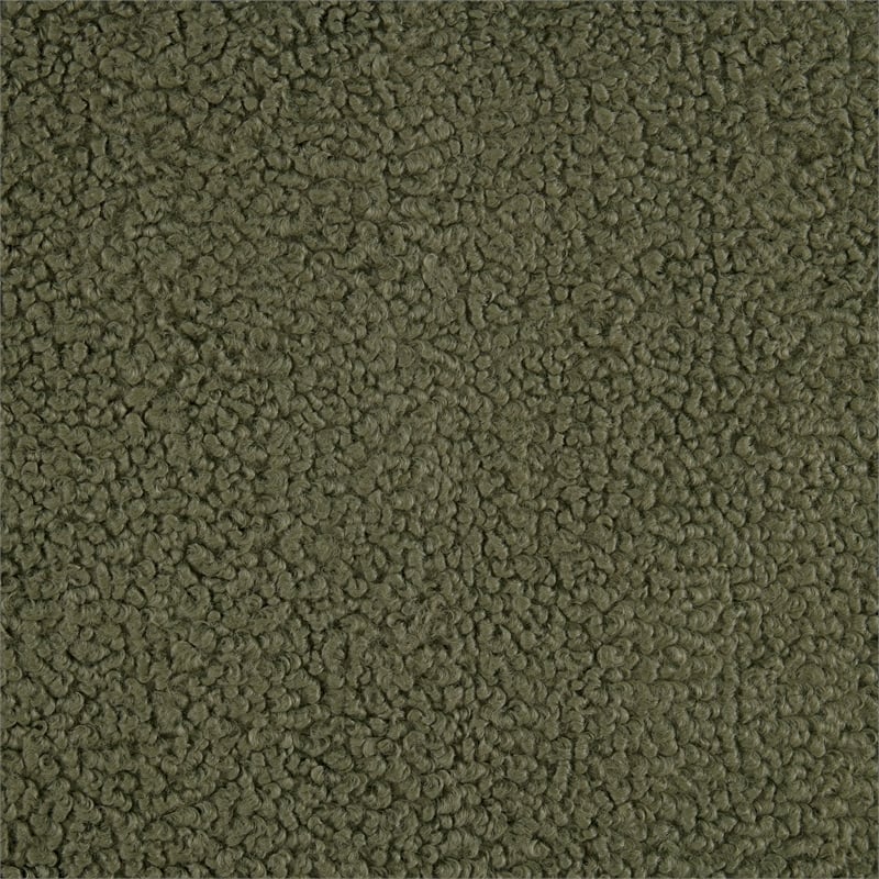 Pemberly Row Contemporary Boucle Accent Chair in Green Finish