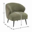 Pemberly Row Contemporary Boucle Accent Chair in Green Finish