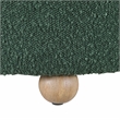 Pemberly Row Contemporary Boucle Swivel Chair with Ottoman in Green