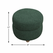 Pemberly Row Contemporary Boucle Swivel Chair with Ottoman in Green