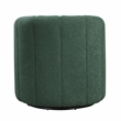 Pemberly Row Contemporary Boucle Swivel Chair with Ottoman in Green