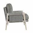 Pemberly Row Contemporary Chenille Accent Chair in Brownish Gray