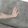 Pemberly Row Contemporary Chenille Accent Chair in Brownish Gray