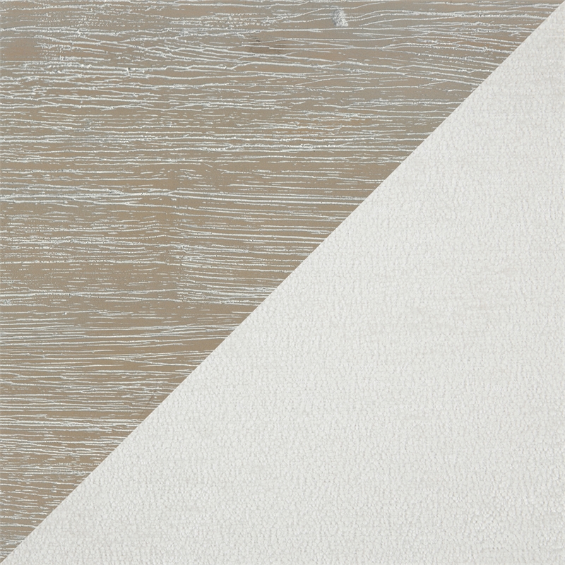 Pemberly Row Contemporary Chenille Accent Chair in Cream Finish