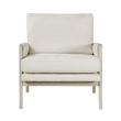 Pemberly Row Contemporary Chenille Accent Chair in Cream Finish