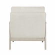 Pemberly Row Contemporary Chenille Accent Chair in Cream Finish