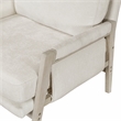 Pemberly Row Contemporary Chenille Accent Chair in Cream Finish