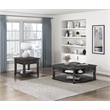 Pemberly Row Traditional Solid Wood End Table in Charcoal Finish