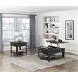Pemberly Row Traditional Solid Wood End Table in Charcoal Finish