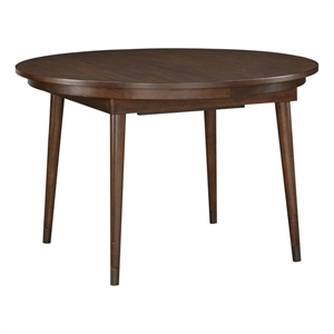 Pemberly Row Mid-Century Asian Hardwood Dining Table in Cherry Finish