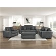 Pemberly Row Contemporary Textured Chair in Dark Gray Finish
