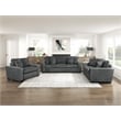 Pemberly Row Contemporary Textured Chair in Dark Gray Finish